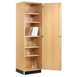 Image for Diversified Spaces Storage Cabinet with Doors, 24 x 22 x 84 Inches, Oak from School Specialty