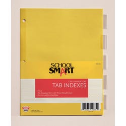Image for School Smart 5 Tab Index Paper Dividers, Clear from School Specialty
