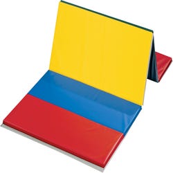 Image for FlagHouse Polyethylene PE Mat, 4 x 8 Feet, 1-1/2 Inch Thick, 4 Sided Hook and Loop, 2 Foot Panel, Rainbow from School Specialty