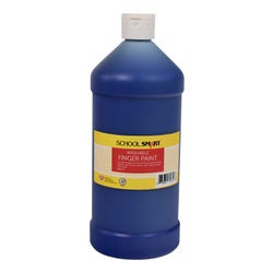 School Smart Washable Finger Paint, Blue, 1 Quart Bottle Item Number 2002431