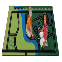 Image for Carpets for Kids Transportation Fun Carpet, 6 x 9 ft, Rectangle, Multicolored from School Specialty