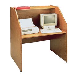 Image for Ironwood Study Base Study Carrel, 37-3/8 x 30 x 47-7/8 Inches, Dixie Oak from School Specialty