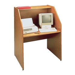 Image for Ironwood Study Base Study Carrel, 37-3/8 x 30 x 47-7/8 Inches, Dixie Oak from School Specialty