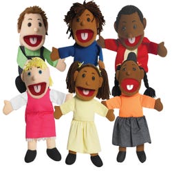 Image for Children's Factory Multicultural Puppets, Set of 6 from School Specialty