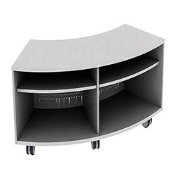 Image for Fleetwood Designer 2.0 Cabinet,Curved Shelf, 2 Shelves, No Door, Magnetic Markerboard Back from School Specialty