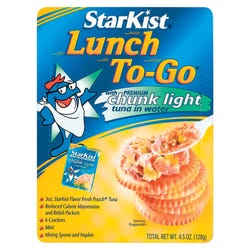 Image for Starkist Lunch to Go Single-Serving Snack Tuna Kit with Crackers and Mayo, 3 oz Tuna, 4-1/2 oz Total, Pack of 12 from School Specialty