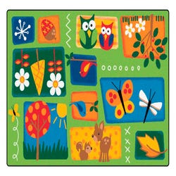 Carpets for Kids Nature's Toddler Rug, 6 x 9 Feet, Rectangle, Green, Item Number 1406195