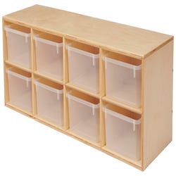 Image for Childcraft Stacker Compartment Storage, 8 Translucent Trays, 46-1/4 x 14-1/4 x 13-3/4 Inches from School Specialty