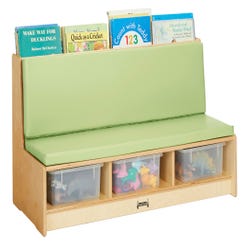 Jonti-Craft Literacy Couch, 42 x 18-1/2 x 23-1/2 Inches, Key Lime, Item Number 2100392