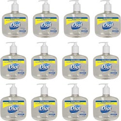 Dial Sensitive Skin Antimicrobial Liquid Soap, 16 oz, Clear, Pack of 12, Item Number 1573037