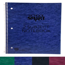 Image for School Smart Spiral Perforated 2 Subject College Ruled Notebook, 11 x 8-1/2 Inches from School Specialty