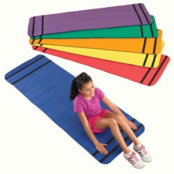 Image for Sportime Curl Up Yoga Mats, 6 x 2 Feet, Assorted Colors, Set of 6 from School Specialty