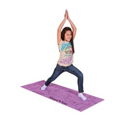 Image for Sportime Youth Yoga Mat with 16 Pose Illustrations, 68x24x1/8 Inches, Each, Purple from School Specialty