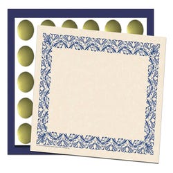 Image for Haye's Art Deco Certificate Set with 50 Bordered Papers, 30 Folder and 30 Seals, Blue from School Specialty