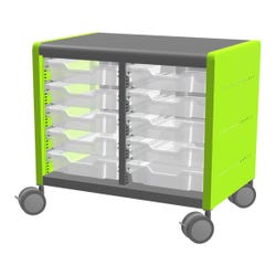 Image for Classroom Select Geode Short Cabinet, Double Wide with 10 Tote Trays from School Specialty