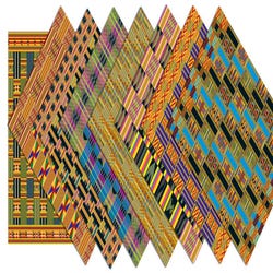 Image for Roylco Assorted Design African Textile Paper, 8-1/2 x 11 Inches, Pack of 32 from School Specialty