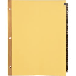 Image for Business Source Black Leather Preprinted Tab Dividers, 1 to 31, 8-1/2 x 11 Inches from School Specialty