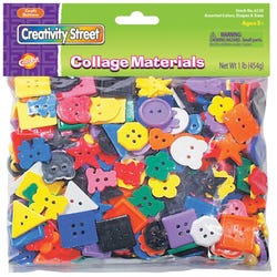 Image for Creativity Street Shaped Craft Buttons, Assorted Colors, 1 Pound from School Specialty