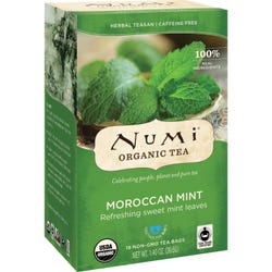 Image for Numi Moroccan Mint Herbal Premium Organic Tea, Box of 18 Bags from School Specialty
