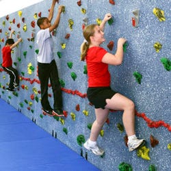 Image for Everlast Magna Traverse Wall Package, 8 x 4 Feet, 2 Inch Blue Mat from School Specialty