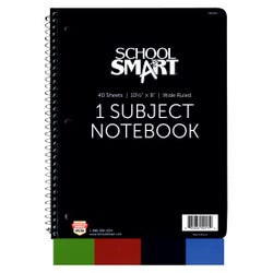 Image for School Smart Spiral Non-Perforated 1 Subject Wide Ruled Notebook, 10-1/2 x 8 Inches from School Specialty