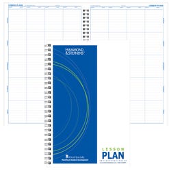 Image for Hammond & Stephens 0456-8 P Wire-O Bound Lesson Plan Book, PolyIce Cover, 9-1/4 x 12-1/4 Inches, 8 Subjects, Green/ Blue from School Specialty