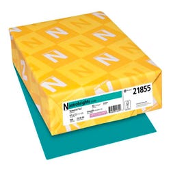 Image for Astrobrights Card Stock, 8-1/2 x 11 Inches, 65 Pound, Terrestrial Teal, Pack of 250 from School Specialty