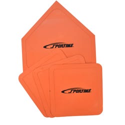 Image for Sportime Throw-Down Bases and Home Plate, Orange, Set of 4 from School Specialty
