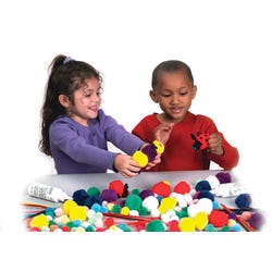 Creativity Street Acrylic Non-Toxic Pom Pon Classroom Pack, Assorted Size, Assorted Color, Pack of 300 Item Number 085928