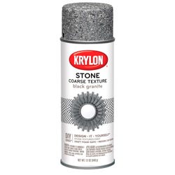 Image for Krylon Make it Stone Spray Paint, 12 oz Aerosol Can, Black Granite from School Specialty
