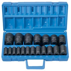 Image for Grey Pneumatic 10-Piece Standard Length Socket Set - Fraction, 1/2 in, Set of 10 from School Specialty