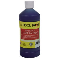 School Smart Washable Tempera Paint, Purple, 1 Pint Bottle Item Number 2002744