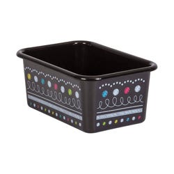 Image for Teacher Created Resources Small Plastic Storage Bin, Chalkboard Brights Black from School Specialty
