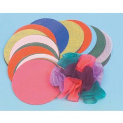 Roylco Pre-Cut Tissue Paper Circles, 4 Inch, Assorted Colors, Pack of 480 Item Number 403992