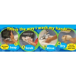Image for Visualz Hand Washing Poster, 8-1/2 x 24 inch from School Specialty