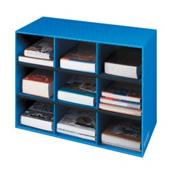 Image for Bankers Box Classroom Cubby with Channels, 9 Compartments, 13 x 28-1/4 x 16 Inches, Blue from School Specialty