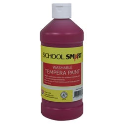 School Smart Washable Tempera Paint, Magenta, 1 Pint Bottle Item Number 2002742
