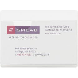 Image for Smead Poly Non-Glare Self-Adhesive Pocket, 4 x 3, Clear, Pack of 100 from School Specialty