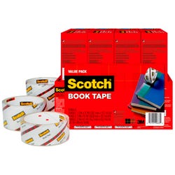 Image for Scotch 845 Book Tape, Assorted Widths, 3 Inch Core, Crystal Clear, Pack of 8 from School Specialty