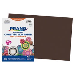 Image for Prang Medium Weight Construction Paper, 12 x 18 Inches, Dark Brown, Pack of 50 from School Specialty