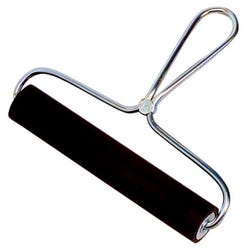 Image for Durable Lightweight Hard Rubber Brayer with Metal Handle, 6 in, Black from School Specialty