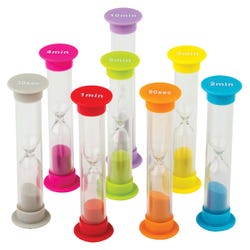 Image for Teacher Created Resources Small Sand Timers, Assorted Colors and Time, Pack of 8 from School Specialty
