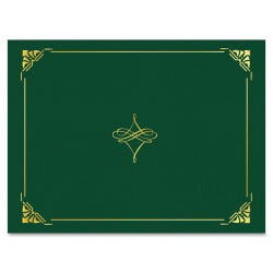 Image for Geographics Gold Foil Border Certificate Holder, 8-1/2 x 11 in, Hunter Green, 5 Sheets Per Pack from School Specialty