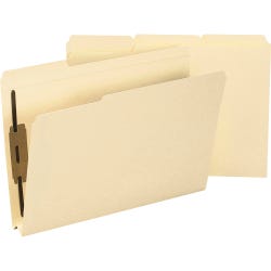 Image for Smead Fastener Folders, Legal Size, 1/3 Assorted Cut, 2 B-Style Fasteners, Manila, Pack of 50 from School Specialty