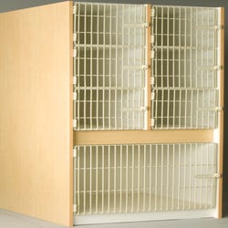 Image for Stevens I.D. Systems 7 Compartment Instrument Storage, Grille Doors, 27 x 40 x 84 Inches from School Specialty