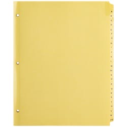 Image for Business Source Plastic Preprinted Tab Dividers, A to Z, 8-1/2 x 11 Inches from School Specialty