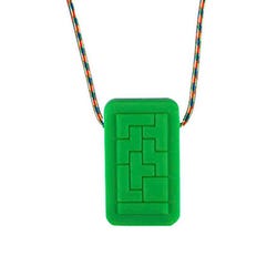 Image for Chewigem Chew Necklace Geo Tag, Green from School Specialty
