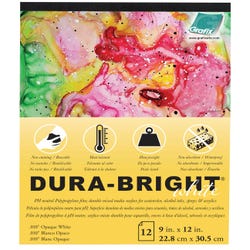 Image for Grafix Dura-Bright Film, Opaque White, 9 x 12 Inch Pad, 0.010 Inch Thickness, 12 Sheets from School Specialty