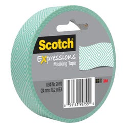 Image for Scotch Expressions Masking Tape, 0.94 Inch x 20 Yards, Mint Mosaic from School Specialty