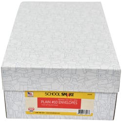 Image for School Smart Kwik-Tak Security Tinted Envelopes, No. 10, White, Box of 500 from School Specialty